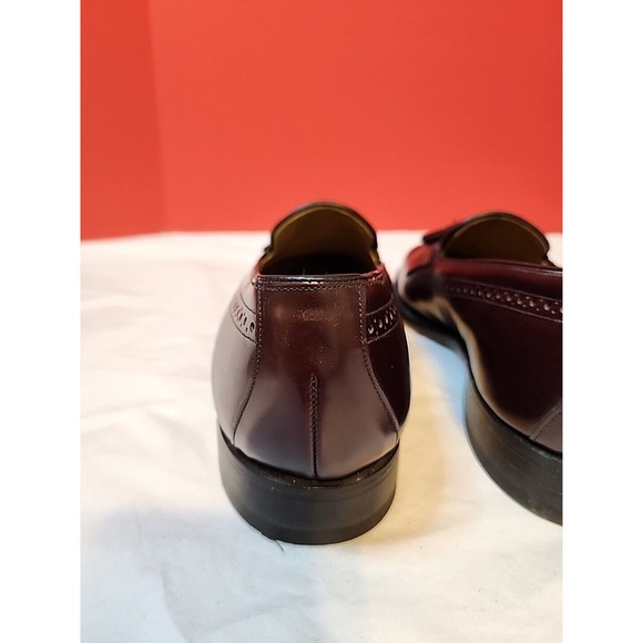 Johnston & Murphy Limited Men\'s Size 9.5 D/B 10462 Burgundy Loafers Tassels Kilt main image 4